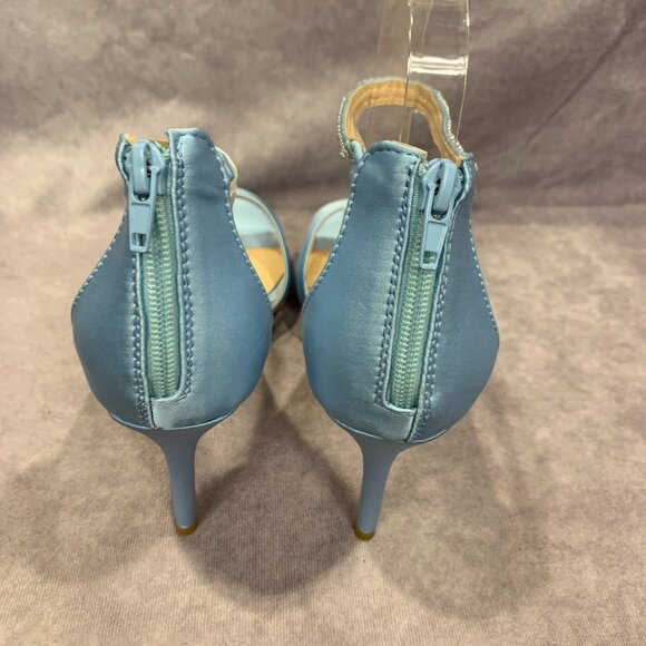 XYD Open Toe Rhinestones Ankle Strap Bridal Sandals - Picture 6 of 9